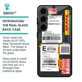 Cool Barcode Label Glass Case For Samsung Galaxy S24 5G