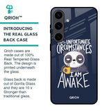 Struggling Panda Glass Case for Samsung Galaxy S24 5G
