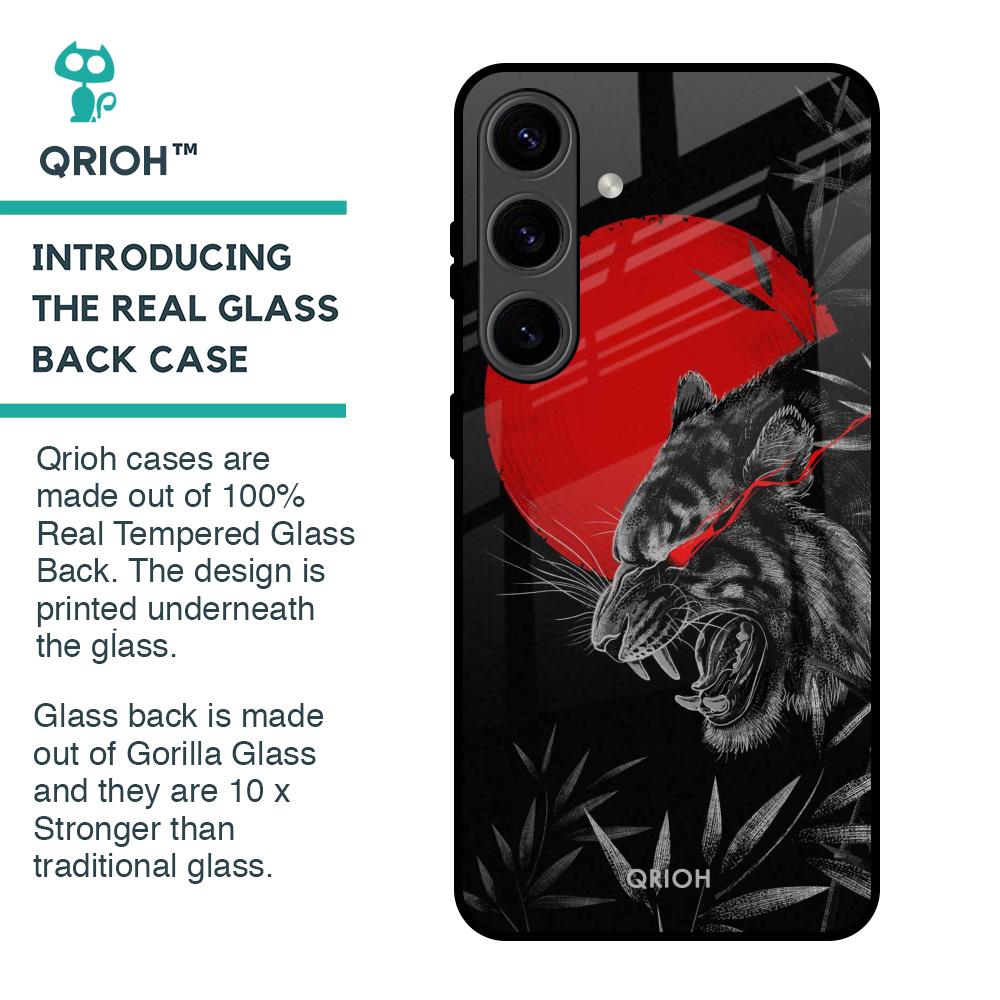 Red Moon Tiger Glass Case for Samsung Galaxy S24 5G