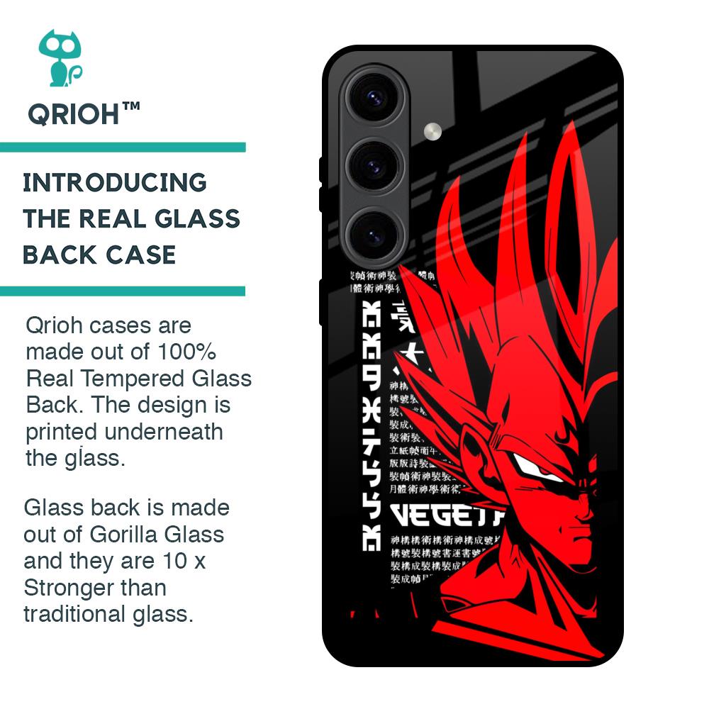 Red Vegeta Glass Case for Samsung Galaxy S24 5G