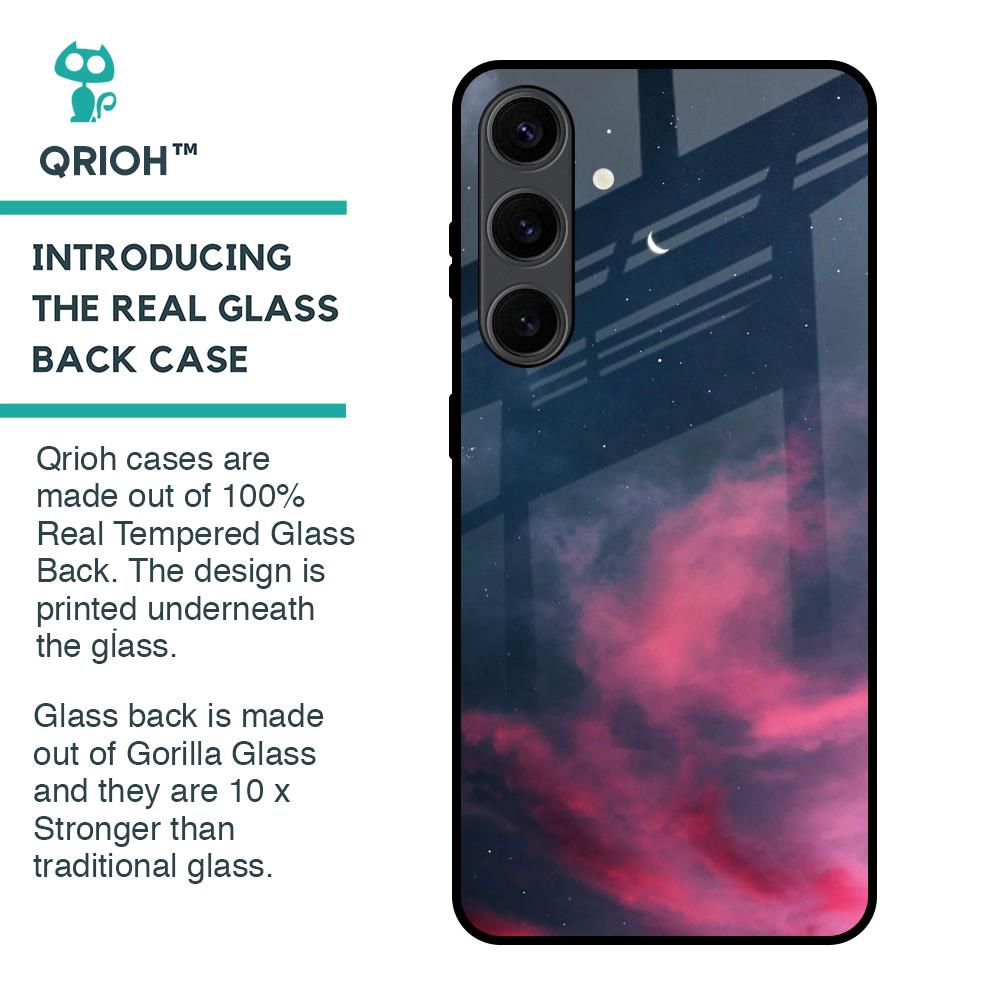 Moon Night Glass Case For Samsung Galaxy S24 Plus 5G