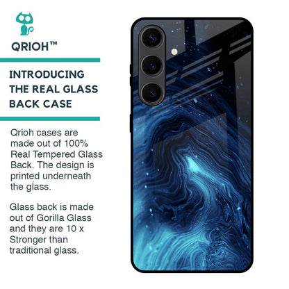 Dazzling Ocean Gradient Glass Case For Samsung Galaxy S24 Plus 5G