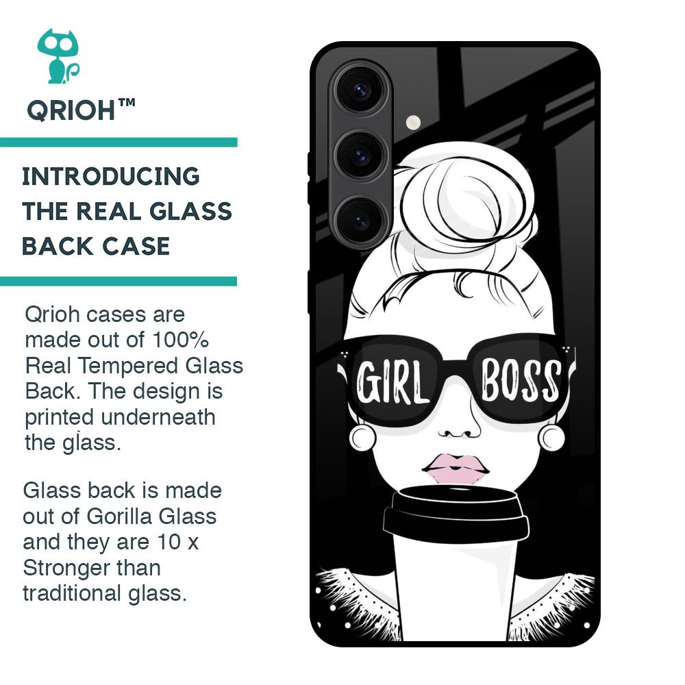 Girl Boss Glass Case For Samsung Galaxy S24 Plus 5G