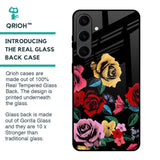 Floral Decorative Glass Case For Samsung Galaxy S24 Plus 5G