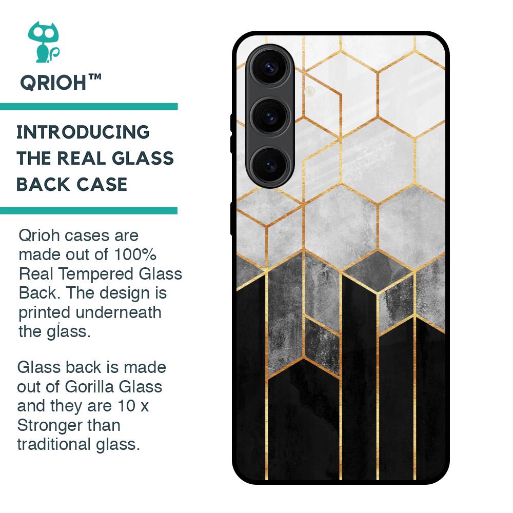 Tricolor Pattern Glass Case for Samsung Galaxy S24 Plus 5G