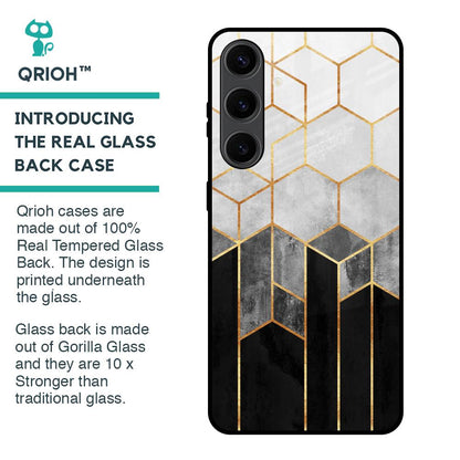 Tricolor Pattern Glass Case for Samsung Galaxy S24 Plus 5G