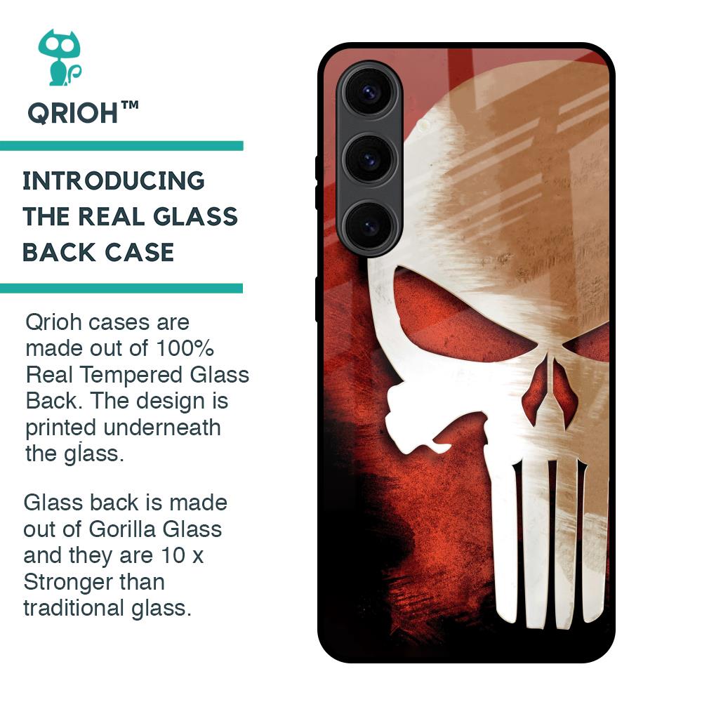Red Skull Glass Case for Samsung Galaxy S24 Plus 5G