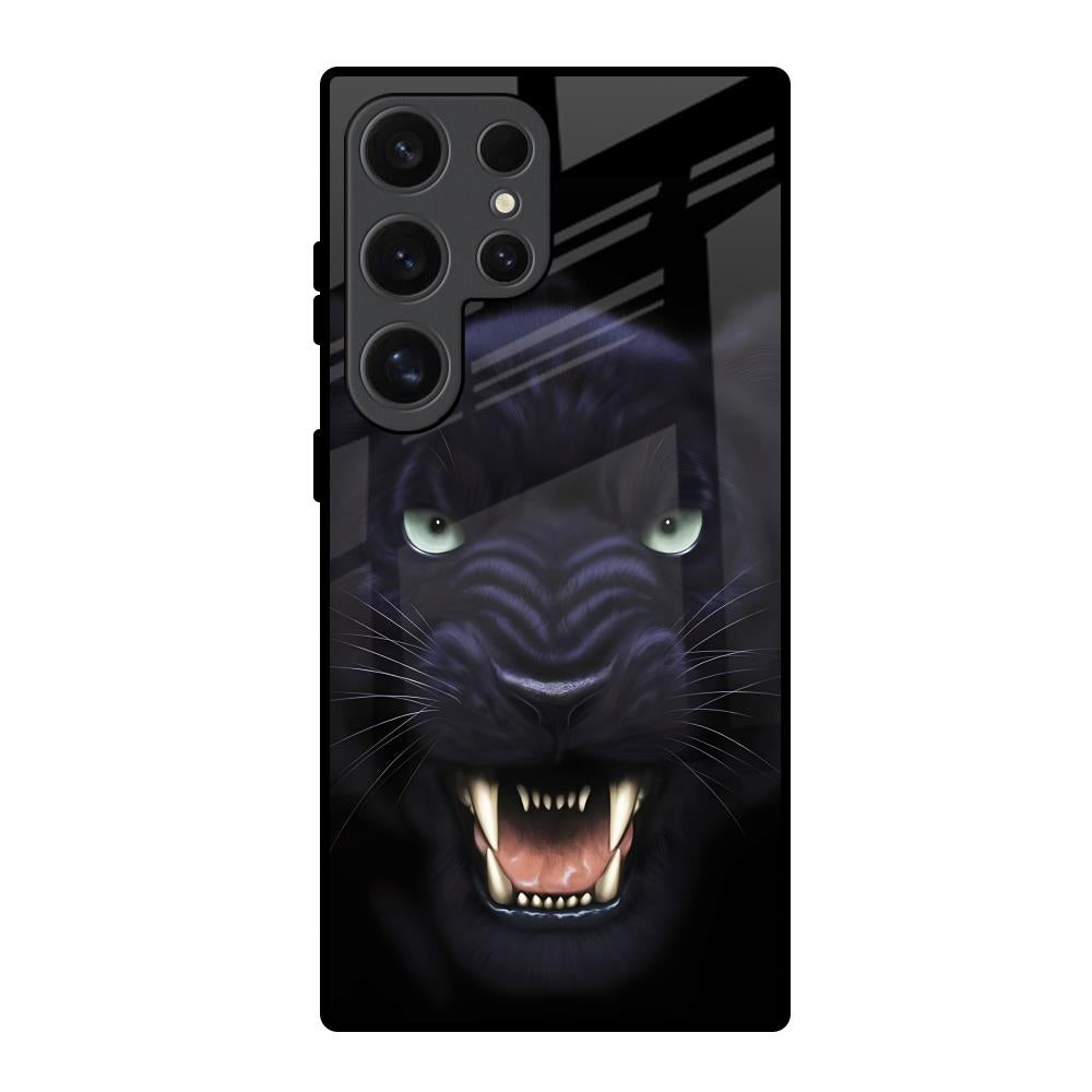 Angry Black Leopard Samsung Galaxy S24 Ultra 5G Glass Back Cover Online