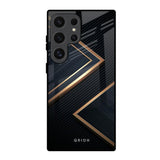 Sleek Golden & Navy Samsung Galaxy S24 Ultra 5G Glass Back Cover Online