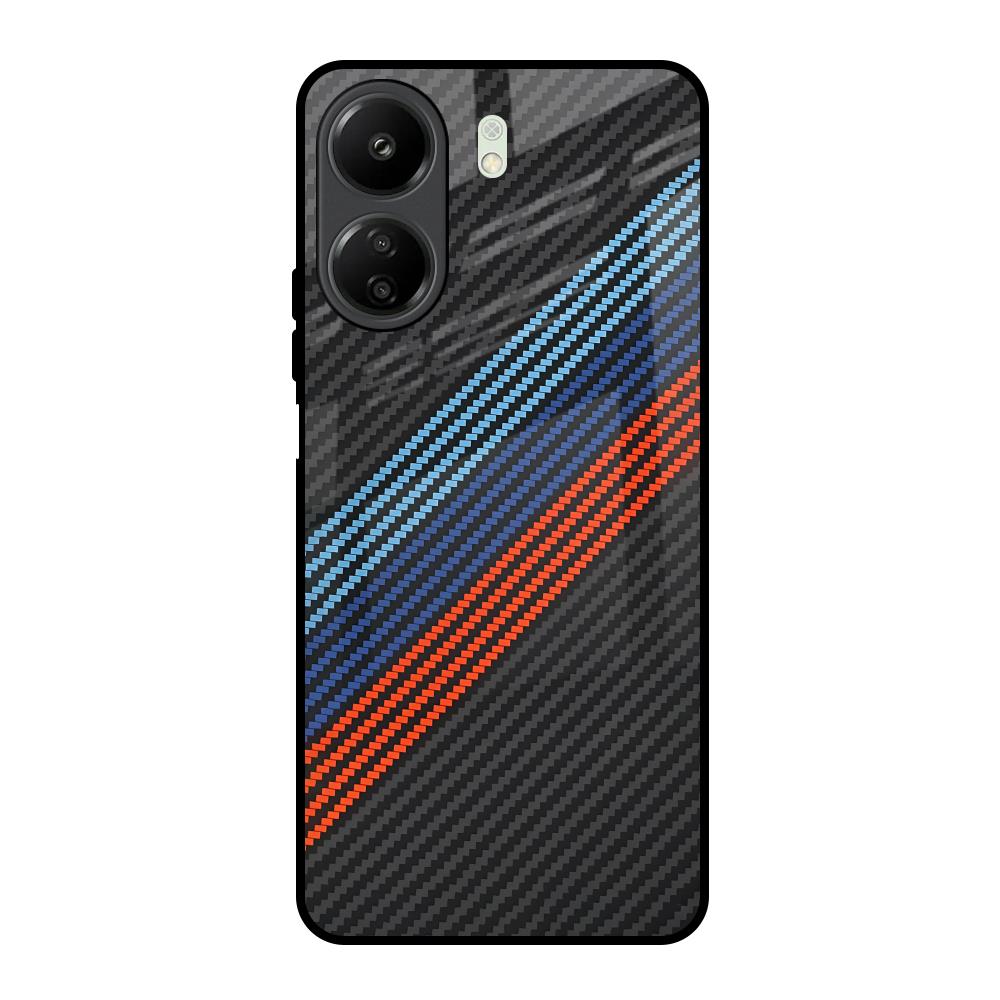 Carbon Inspired Redmi 13C Glass Back Cover Online