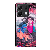 Radha Krishna Art Poco X6 5G Glass Back Cover Online