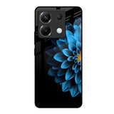 Half Blue Flower Poco X6 5G Glass Back Cover Online