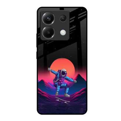 Retro Astronaut Poco X6 5G Glass Back Cover Online