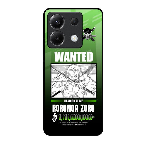 Zoro Wanted Poco X6 5G Glass Back Cover Online
