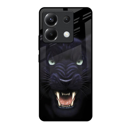 Angry Black Leopard Poco X6 5G Glass Back Cover Online
