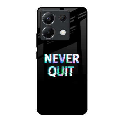 Never Quit Poco X6 5G Glass Back Cover Online
