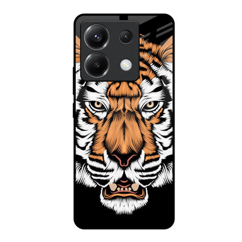 Angry Tiger Poco X6 5G Glass Back Cover Online