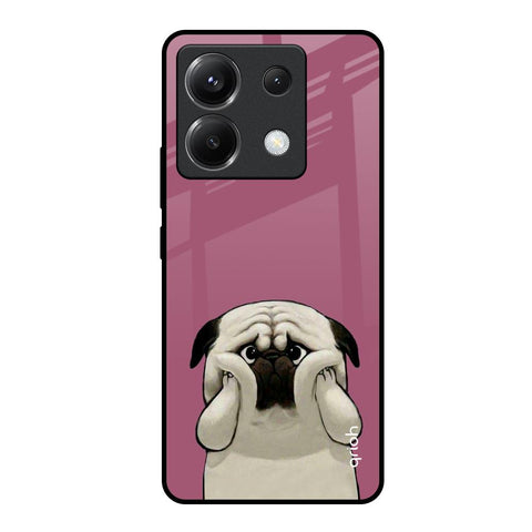 Funny Pug Face Poco X6 5G Glass Back Cover Online