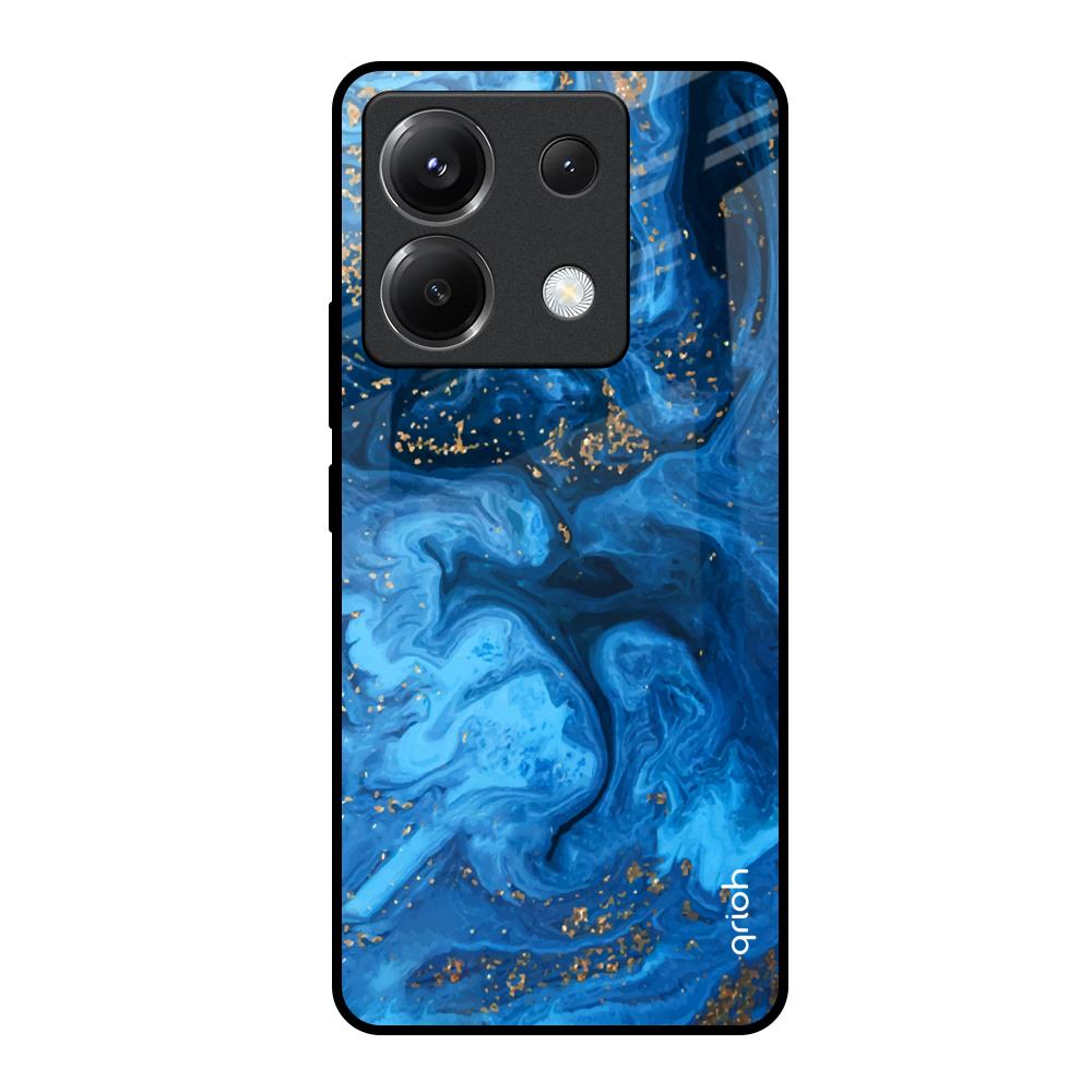 Gold Sprinkle Poco X6 5G Glass Back Cover Online