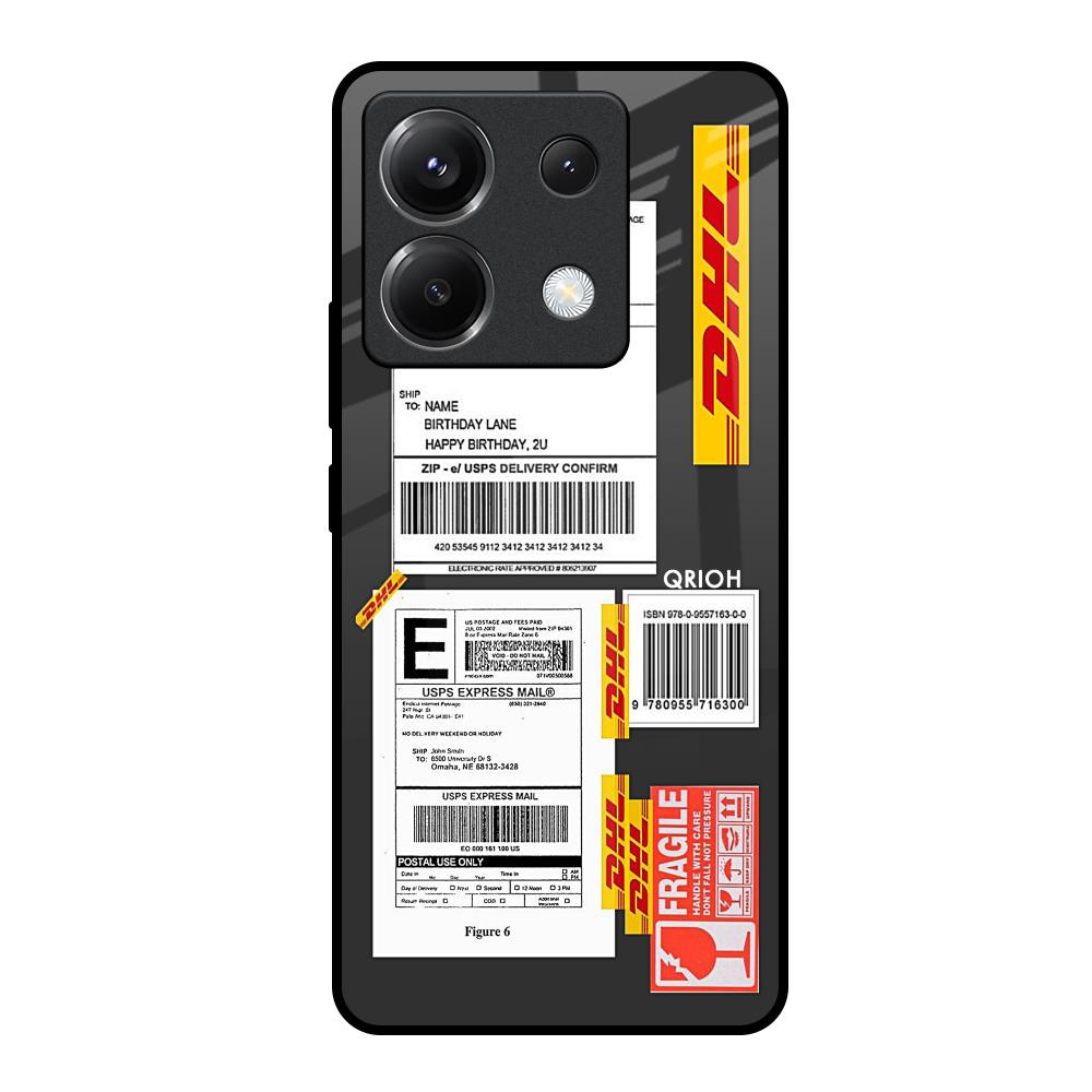 Cool Barcode Label Poco X6 5G Glass Back Cover Online