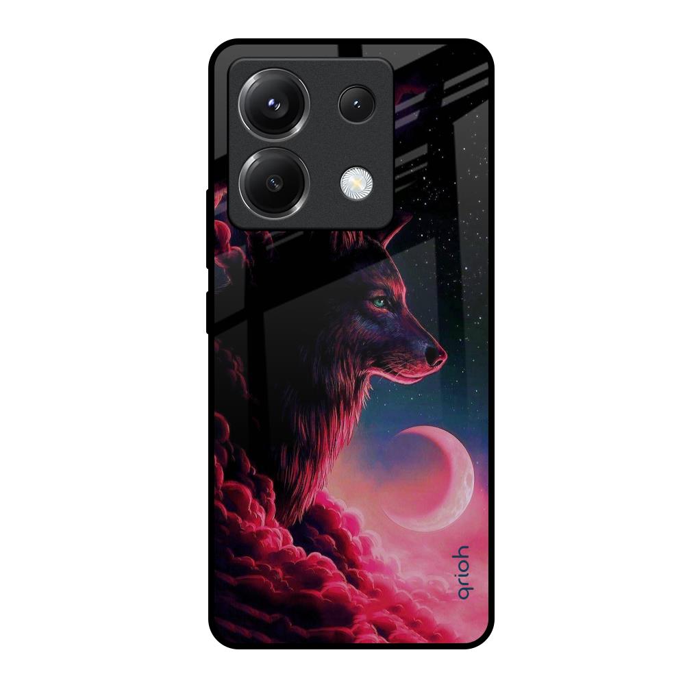 Moon Wolf Poco X6 5G Glass Back Cover Online