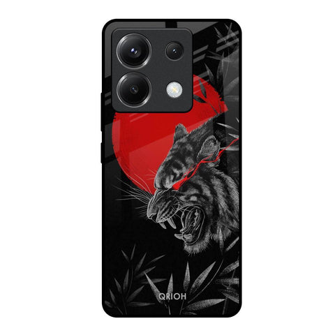 Red Moon Tiger Poco X6 5G Glass Back Cover Online