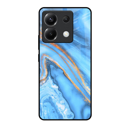 Vibrant Blue Marble Poco X6 5G Glass Back Cover Online