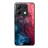 Blue & Red Smoke Poco X6 5G Glass Back Cover Online
