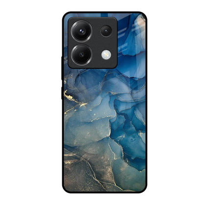 Blue Cool Marble Poco X6 5G Glass Back Cover Online
