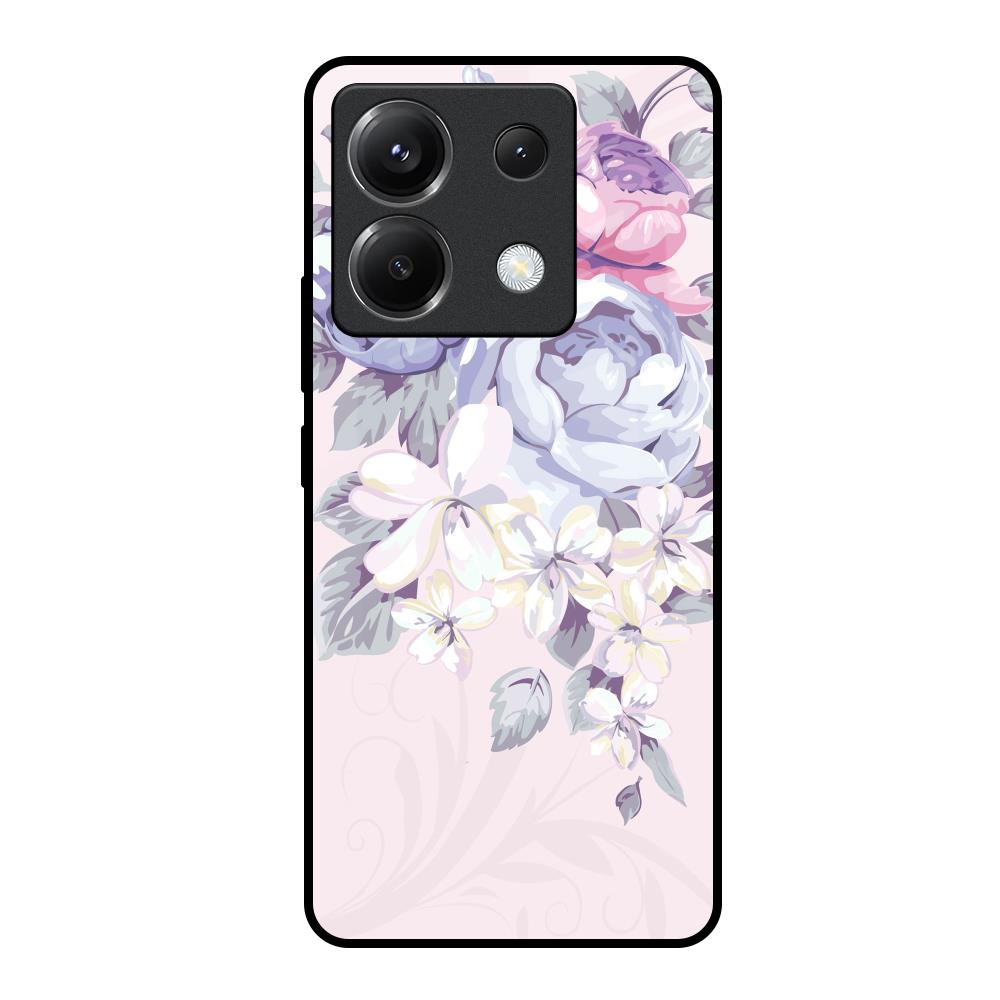 Elegant Floral Poco X6 5G Glass Back Cover Online
