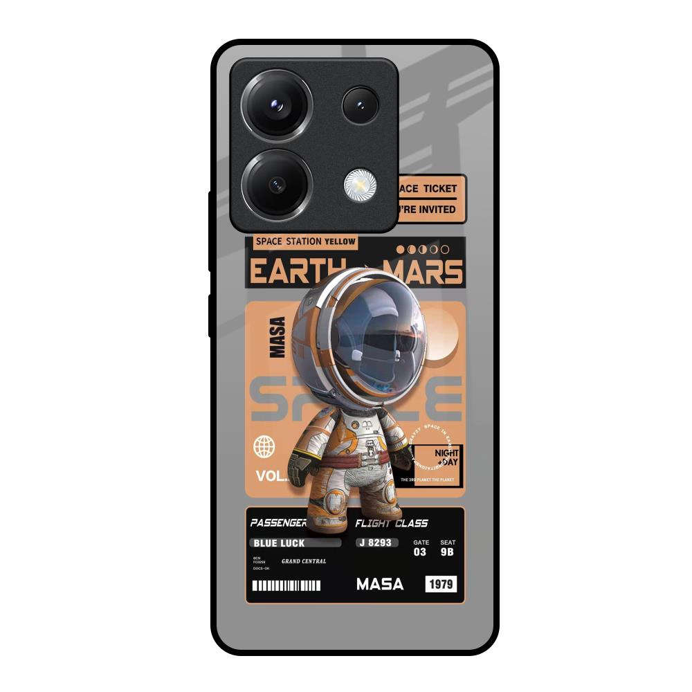 Space Ticket Poco X6 5G Glass Back Cover Online