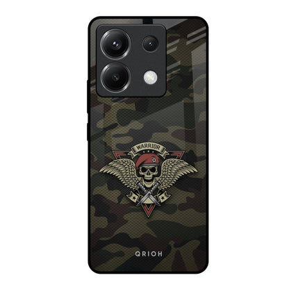 Army Warrior Poco X6 5G Glass Back Cover Online