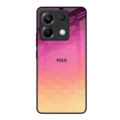 Geometric Pink Diamond Poco X6 5G Glass Back Cover Online