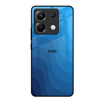 Blue Wave Abstract Poco X6 5G Glass Back Cover Online