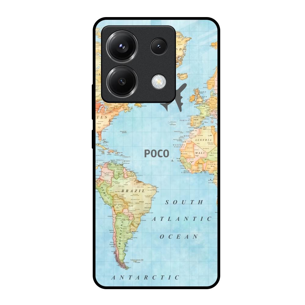 Fly Around The World Poco X6 5G Glass Back Cover Online
