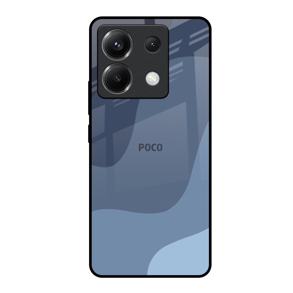 Navy Blue Ombre Poco X6 5G Glass Back Cover Online