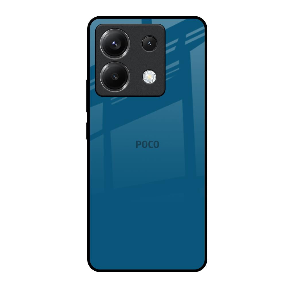 Cobalt Blue Poco X6 5G Glass Back Cover Online