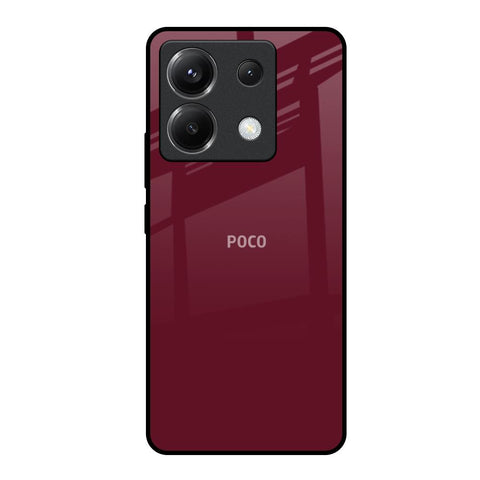 Classic Burgundy Poco X6 5G Glass Back Cover Online