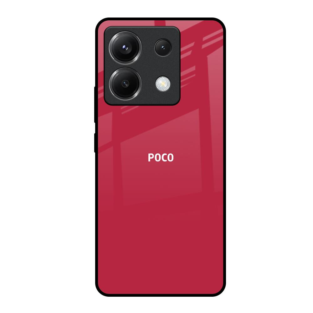 Solo Maroon Poco X6 5G Glass Back Cover Online