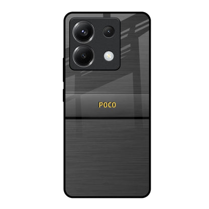 Grey Metallic Glass Poco X6 5G Glass Back Cover Online