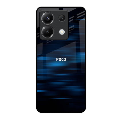 Blue Rough Abstract Poco X6 5G Glass Back Cover Online