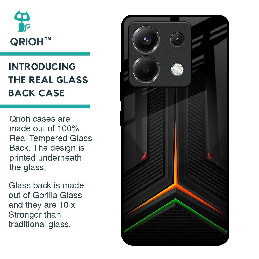 Modern Ultra Chevron Glass Case for Poco X6 5G