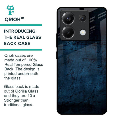 Dark Blue Grunge Glass Case for Poco X6 5G