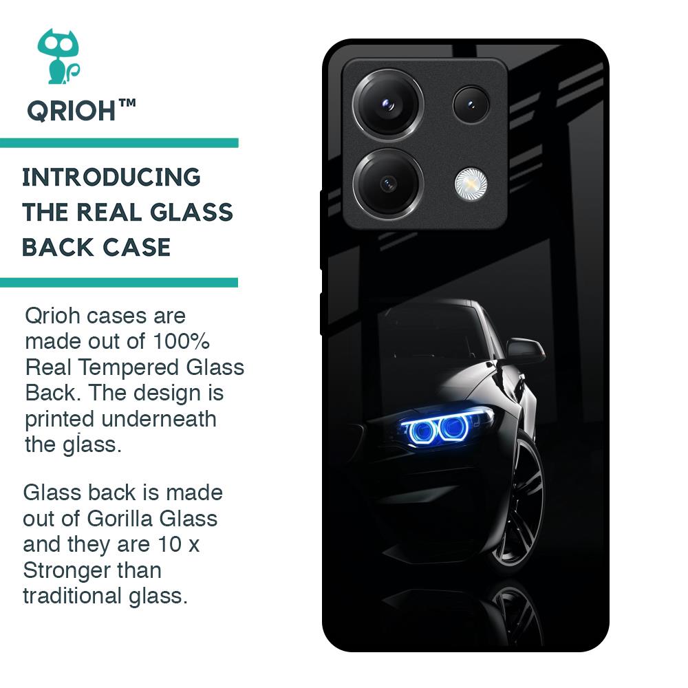 Car In Dark Glass Case for Poco X6 5G