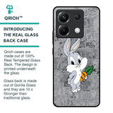 Cute Baby Bunny Glass Case for Poco X6 5G