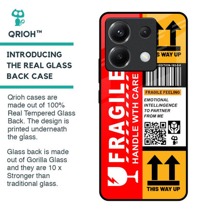 Handle With Care Glass Case for Poco X6 5G