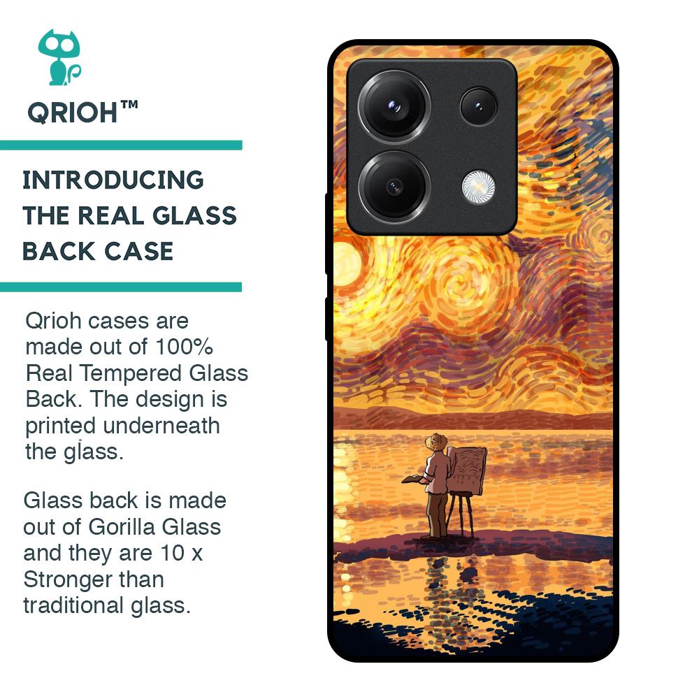 Sunset Vincent Glass Case for Poco X6 5G
