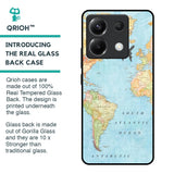 Travel Map Glass Case for Poco X6 5G