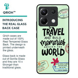 Travel Stamps Glass Case for Poco X6 5G