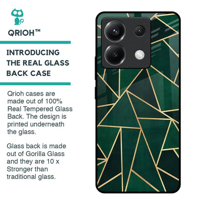 Abstract Green Glass Case For Poco X6 5G